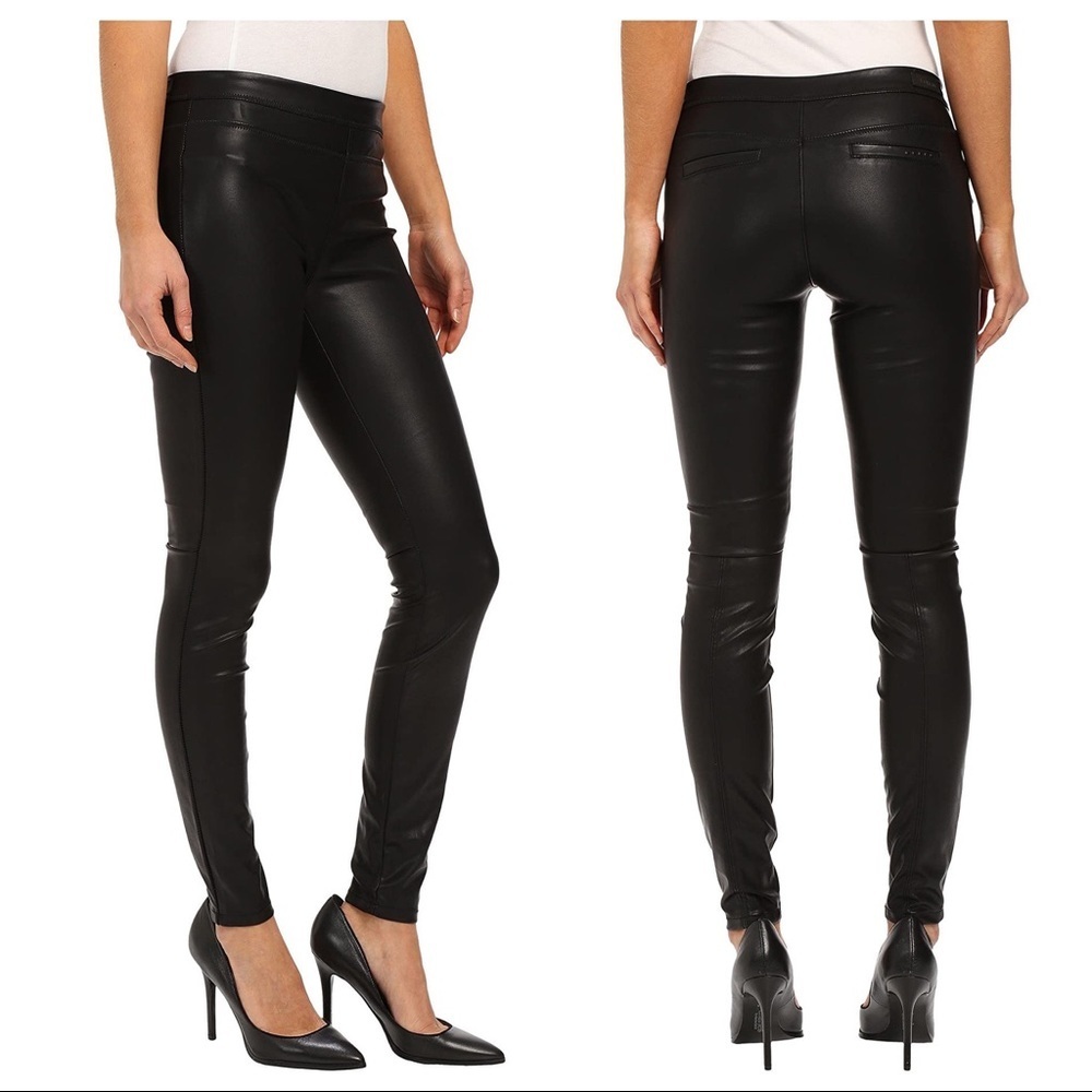 EUC Blank NYC Black Leather Pants Size 27